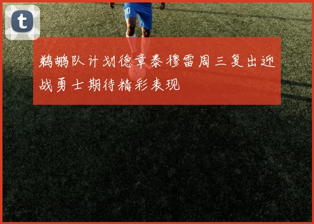 鹈鹕队计划德章泰穆雷周三复出迎战勇士期待精彩表现